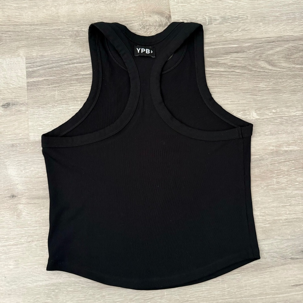 Abercrombie & Fitch FYB Women’s Black ribbed Crop Racerback Tank Top XS